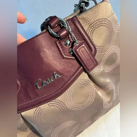 Coach Ashley Dotted Op Art Satchel Shoulder Bag - Picture 8 of 15